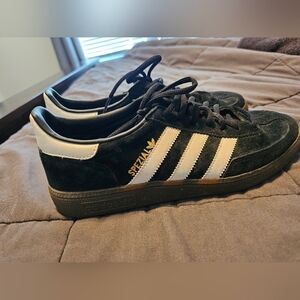 Adidas Spezial Black White Gold Sneakers